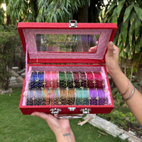 Diamond Bangle Box With Name ( 120 Diamond Bangles + 20 Ghungroo Bangles )