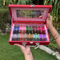 Diamond Bangle Box With Name ( 120 Diamond Bangles + 20 Ghungroo Bangles )